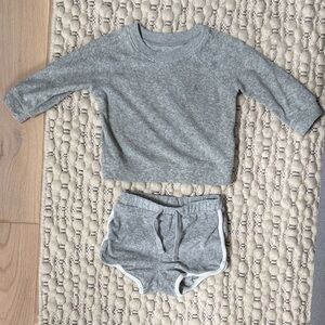 GAP Baby Gray Terry Cloth Set